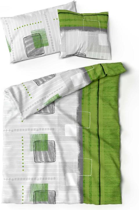 Immagine prodotto Lotus Bettwaren Biancheria da letto in bambù Talinas verde (Copripiumino, 200 x 210 cm)