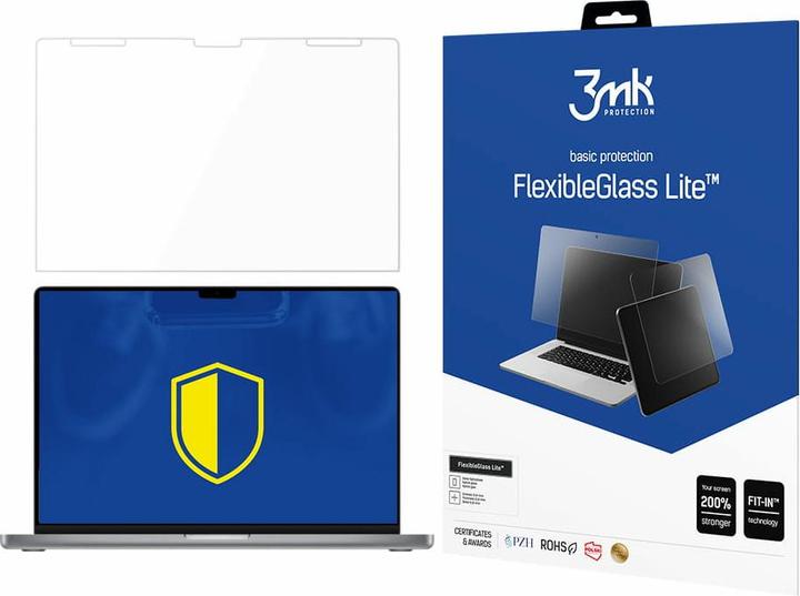 Actual product image 3MK hybrid glass Flexible 2.5D Lite Tablet for Apple MacBook Pro 16" 2021 (14", 16:10)
