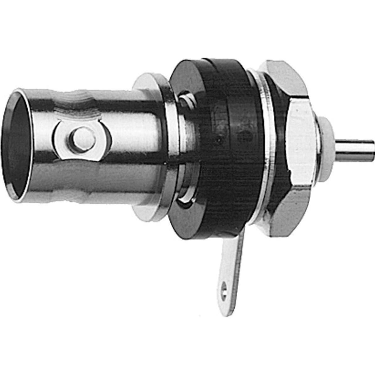 Telegärtner BNC-Einbaubuchse, isoliert 50 Ohm, mit Isolierscheiben grün, Z03, Elektronikkabel + Stecker, Silber