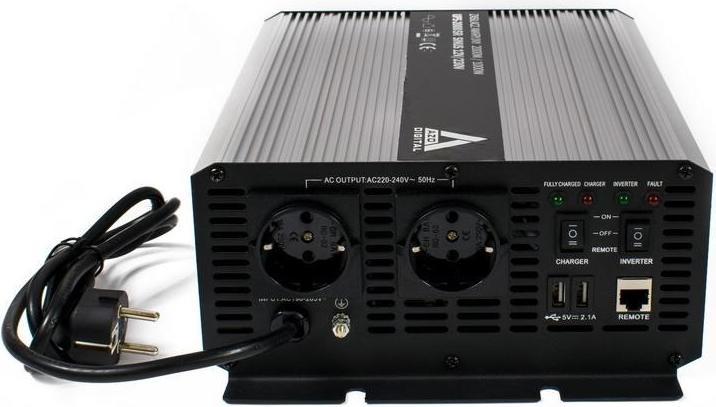 Immagine prodotto Digital Gruppo di continuità (UPS + AVR) AZO 12V UPS-2000SR Sine 2000W/1000W 12V/... (2000 VA, 1000 W, Interattivo linea UPS)