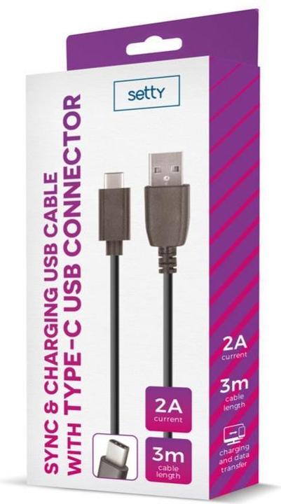 Produktbild Setty USB Cable 3m 2A type-C (3 m)