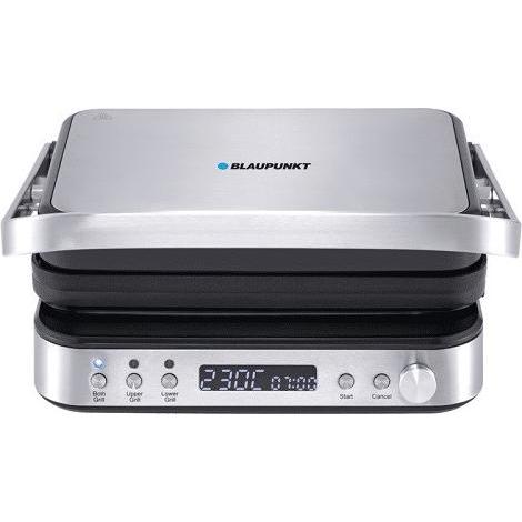 Blaupunkt GRS901 Elektrogrill mit Waffelplatten, Tischgrill, Silber