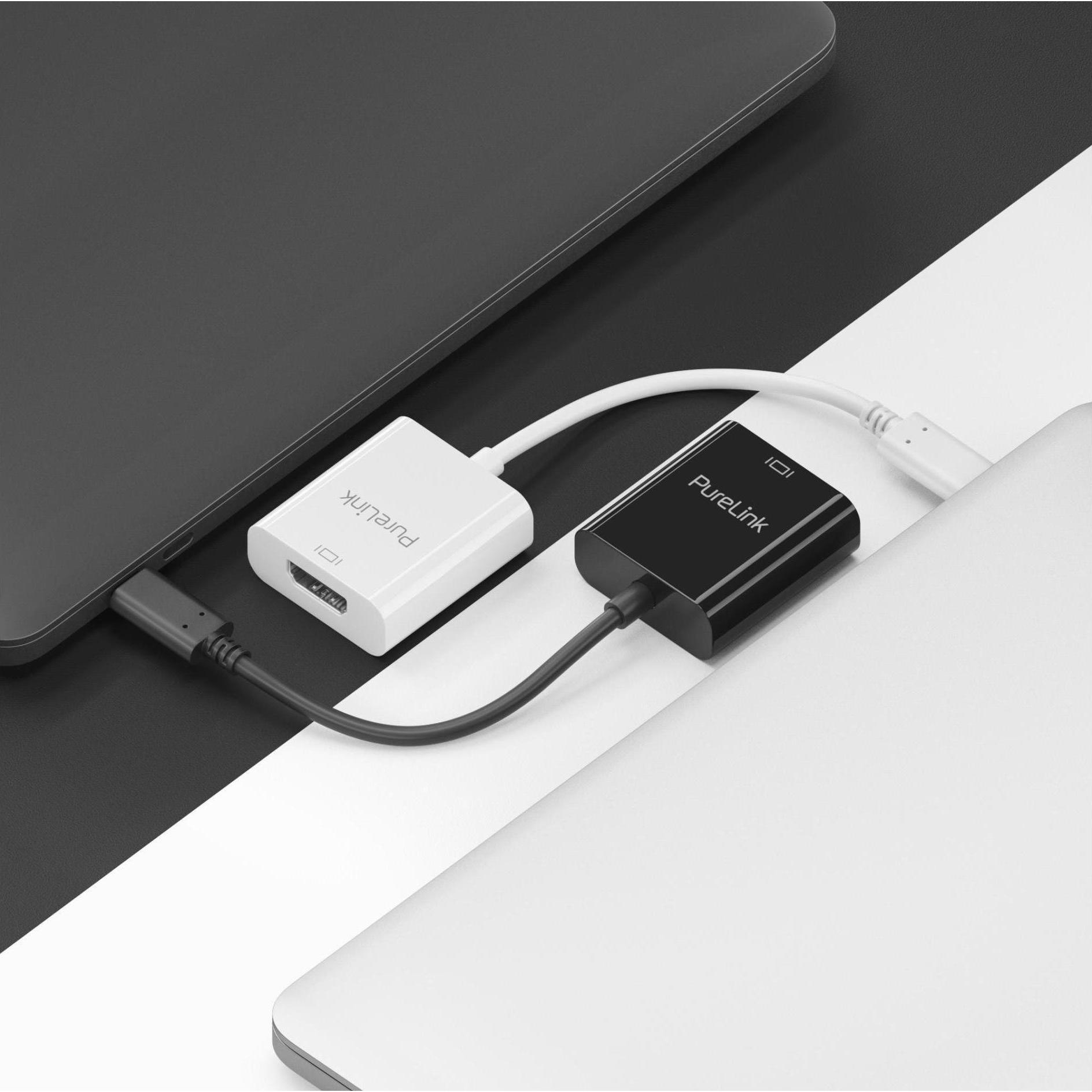 Thumbnail - Purelink USB Typ-C zu (HDMI, 18.60 cm), Data + Video Adapter, Weiss