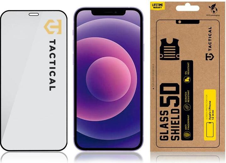 Produktbild NoName Tactical Glass 5D Apple iPhone 12 mini Black (1 Stk., Apple iPhone 12 mini)