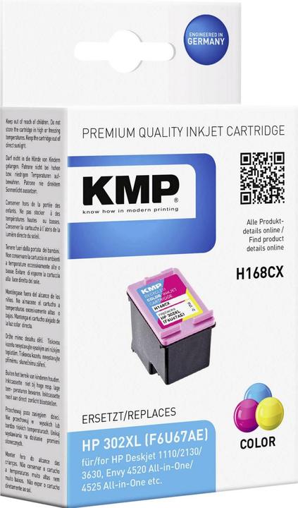 Actual product image KMP H168CX Compatible with HP 302XL (M, C, Y)