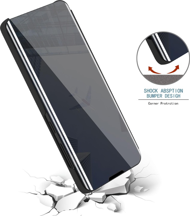 Actual product image Cadorabo Book Smart View Mirror Cover (Samsung Galaxy S10+)