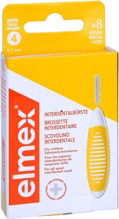 Actual product image Elmex Interdental brush yellow ISO size 4 0.7mm, 8 pcs ZBU (8 x, 0.70 mm)