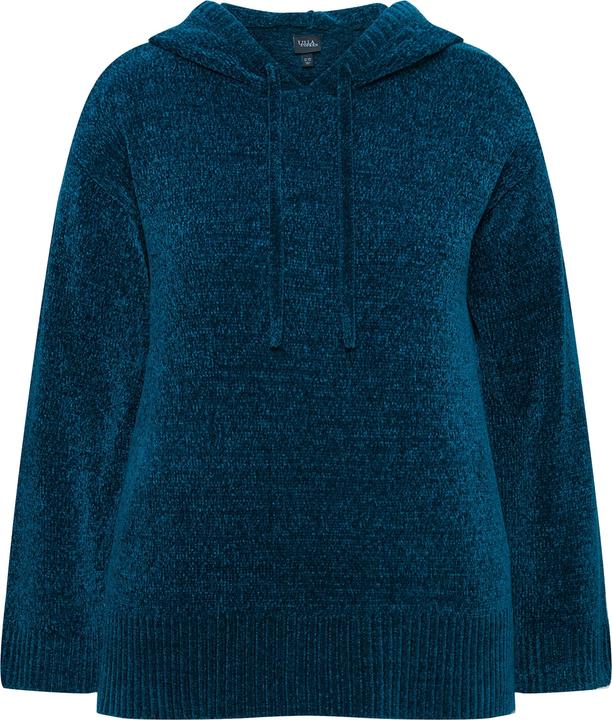 Image du produit Ulla Popken Sweat-shirt en maille chenille, capuche avec cordon de serrage, manches longues (50, 52)