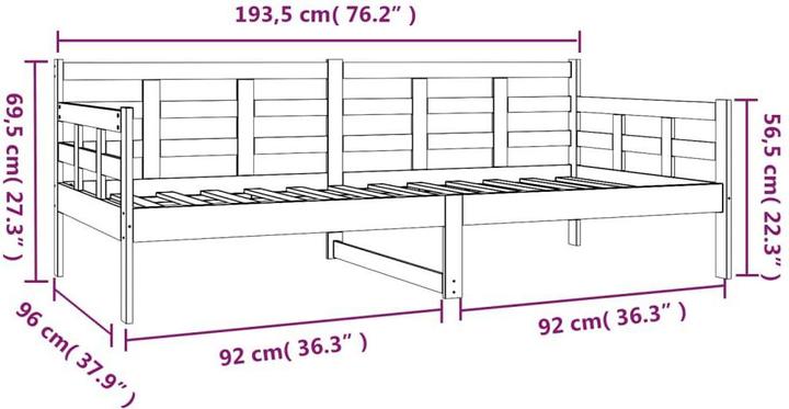 Image du produit vidaXL Tagesbett (90 x 190 cm)