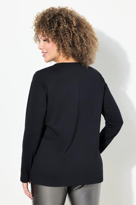 Immagine prodotto Ulla Popken Maglia a costine con trecce, scollo a V e maniche lunghe (58)