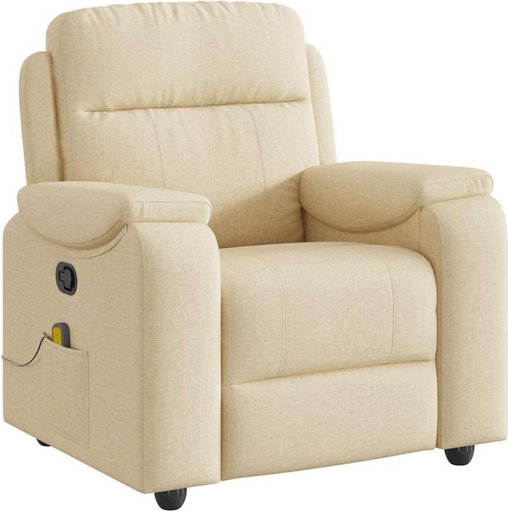 Produktbild VidaXL Massagesessel Creme Stoff Massage TV-Sessel Sessel mit Massagefunktion