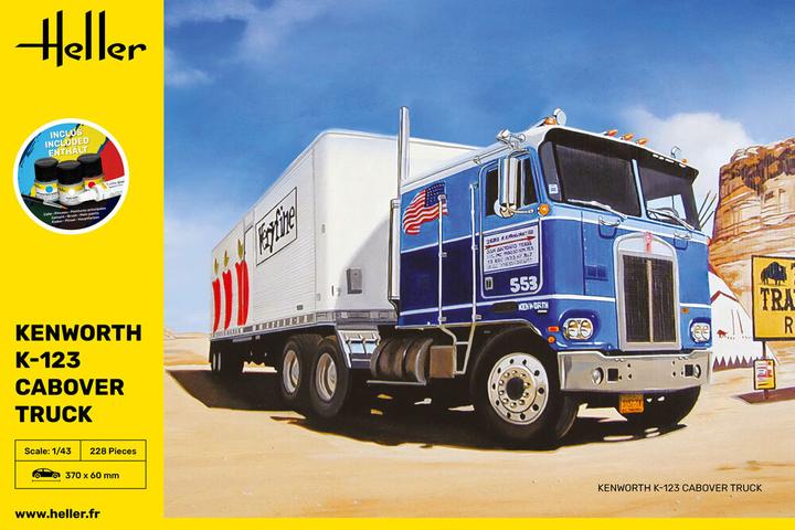Actual product image Heller STARTER KIT Kenworth K-123 Cabover Truck