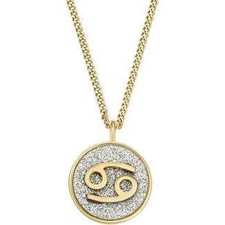 Fossil Gold-Plated Necklace Cancer Joa00949710, Handykette, Gold