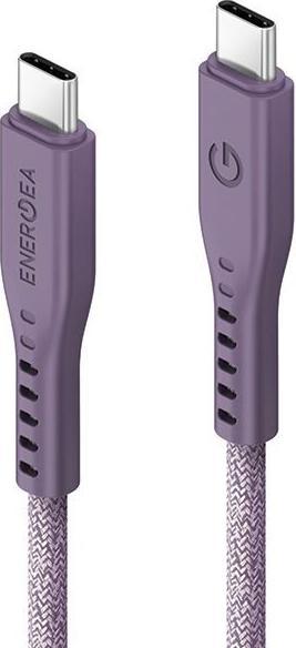 Actual product image Energea cable Flow USB-C - USB-C 1.5m fioletowy/purple 240W 5A PD Fast Charge (1.50 m, USB 3.2 Gen 2x2, 240 W)