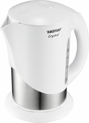 Actual product image Zelmer Crystal kettle ZCK7630W white (1.70 l)
