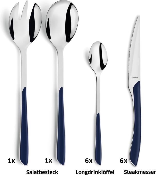 Actual product image Kuppels Cutlery set 44 pieces indigo blue 2294 Prisma (44 pcs., Cutlery set)