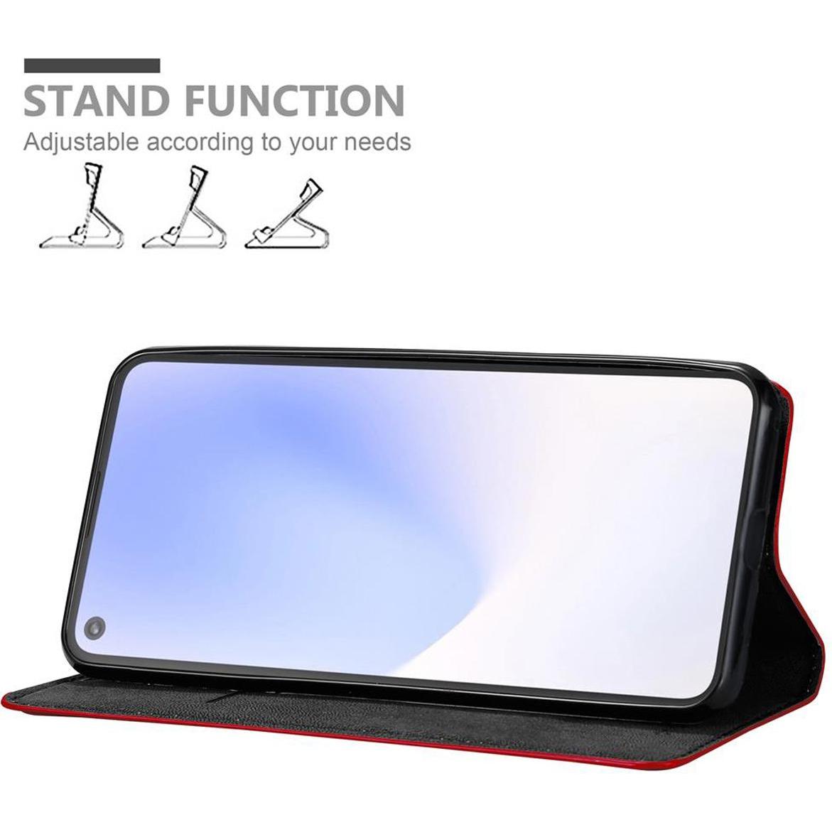 Thumbnail - Cadorabo Book Invisible Magnet Cover (Google Pixel 5 XL), Smartphone Hülle, Rot