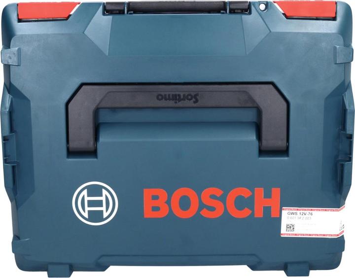 Produktbild Bosch Professional Bosch GWS 12V-76 Professional Akku Winkelschleifer 12 V 76 mm Brushless + 2x Akku 6,0 Ah + L-Boxx - (76 mm)