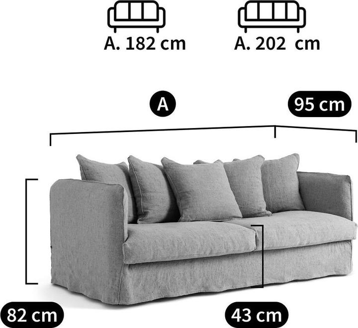 Image du produit AM.PM Neo Chiquito Lin Froisse (Canapé-lit)