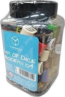 Produktbild Q Workshop JMIX08 - Dose mit modernen d4-Würfeln (80 Stück)