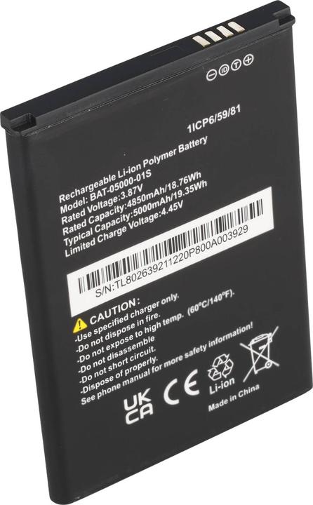 Produktbild AccuCell Akku passend für Sonim XP10, Li-ion, 3,87V, 5000mAh, 19,4Wh