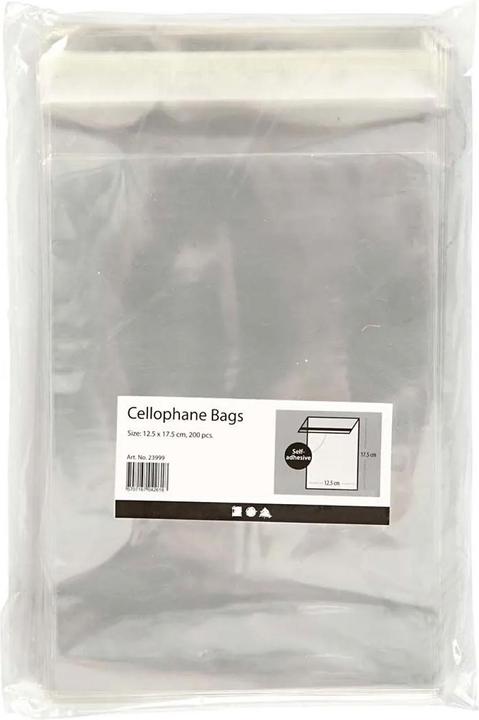 Productafbeelding Creativ Company Cellofaan zakjes 17 x 12 cm, 200 stuks. (1 x)