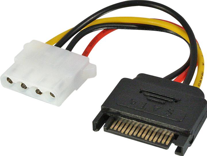 Produktbild Lindy Netzteil interne Stromversorgung, 4-polig (W) bis SATA Leistung (M)