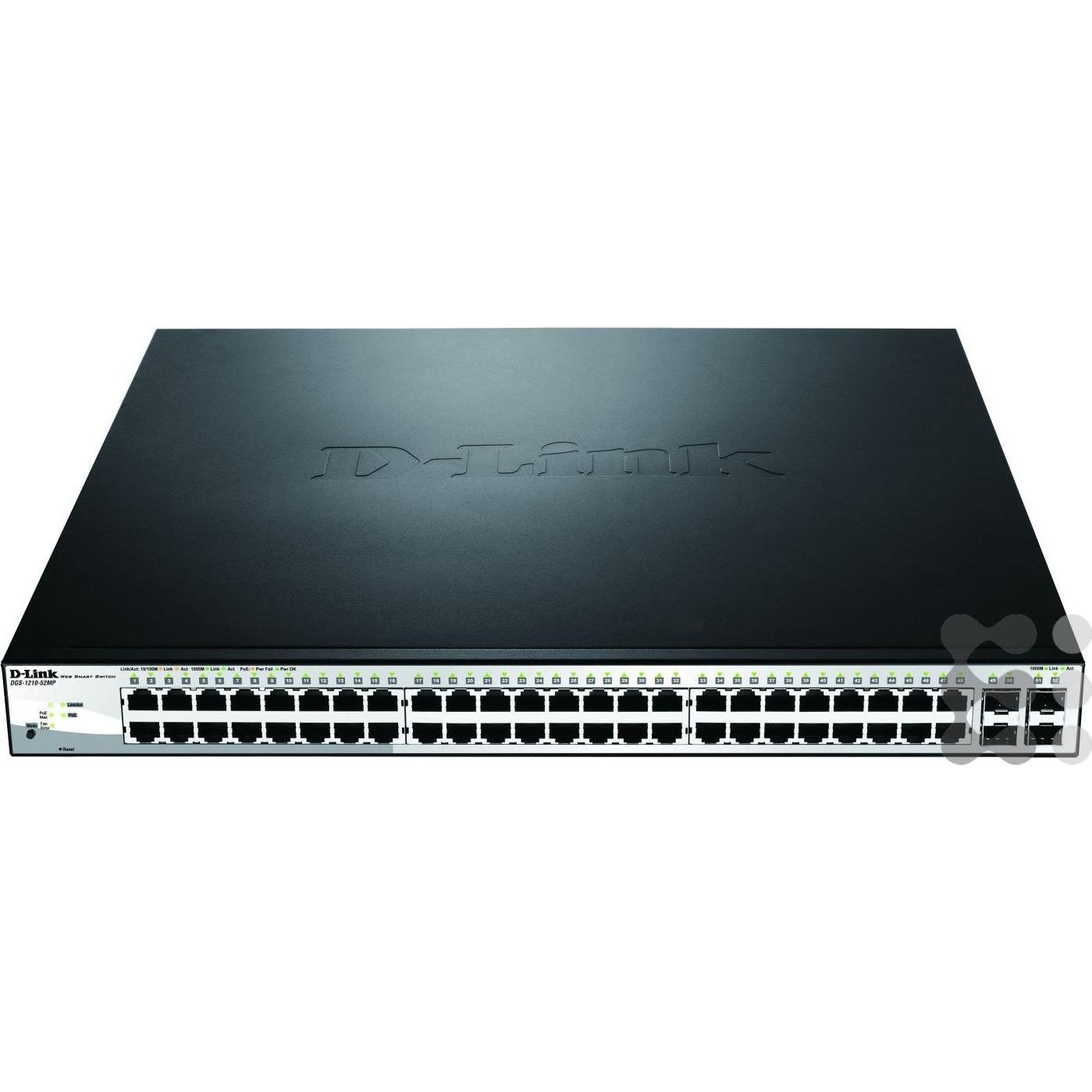 D-Link DGS-1210 (52 Ports), Netzwerk Switch, Schwarz