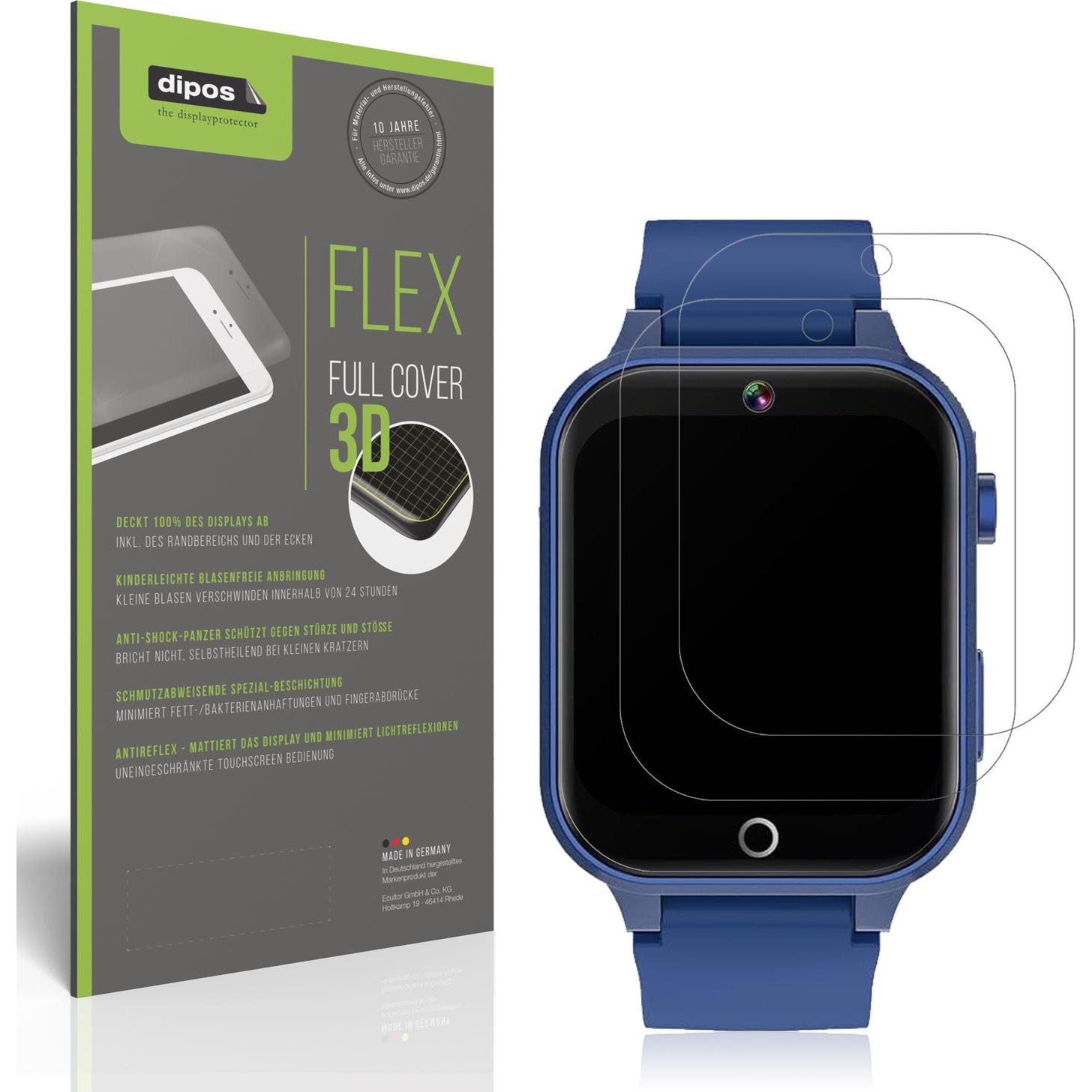 Dipos Full Cover Schutzfolie Matt, Smartwatch Schutzfolie, Transparent