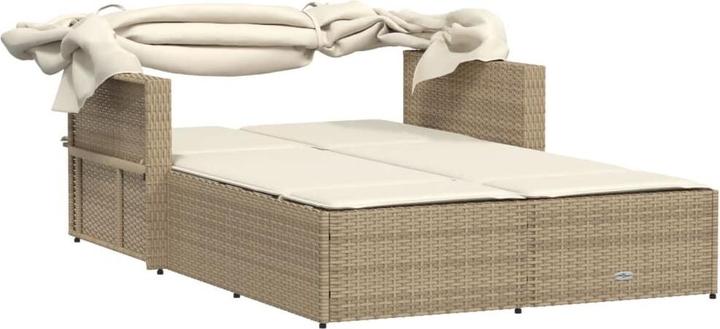Actual product image VidaXL Double sun lounger with roof and cushions (114 cm)