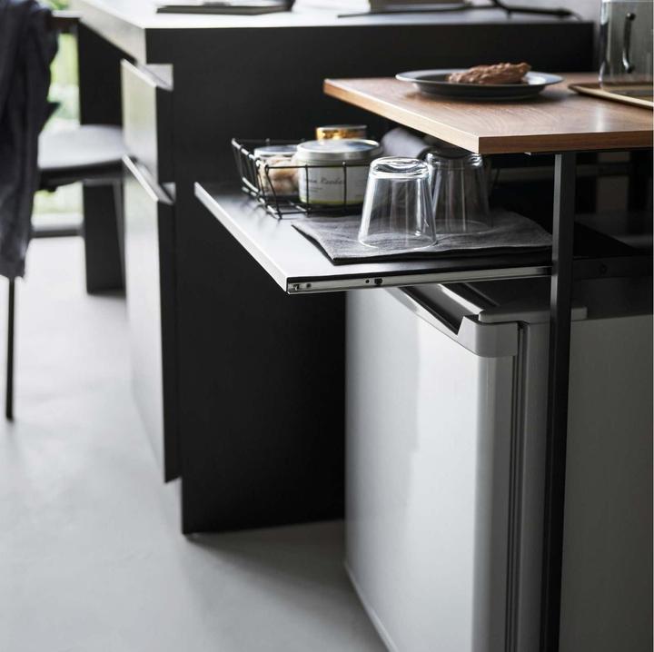 Image du produit Yamazaki Table avec plateau en bois et rallonge TOWER (53 x 45.20 x 66.80 cm)