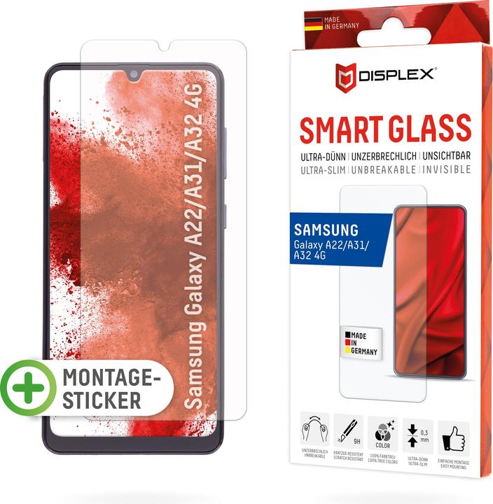 Produktbild Displex Smart Glass (1 Stück, Samsung Galaxy A22, Samsung Galaxy A32, Samsung Galaxy A31)