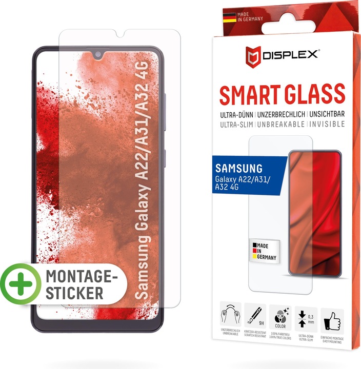 Produktbild Displex Smart Glass (1 Stück, Samsung Galaxy A22, Samsung Galaxy A32, Samsung Galaxy A31)