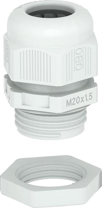 Actual product image OBO Bettermann Cable gland V-TEC VM20+ lgr with locknut