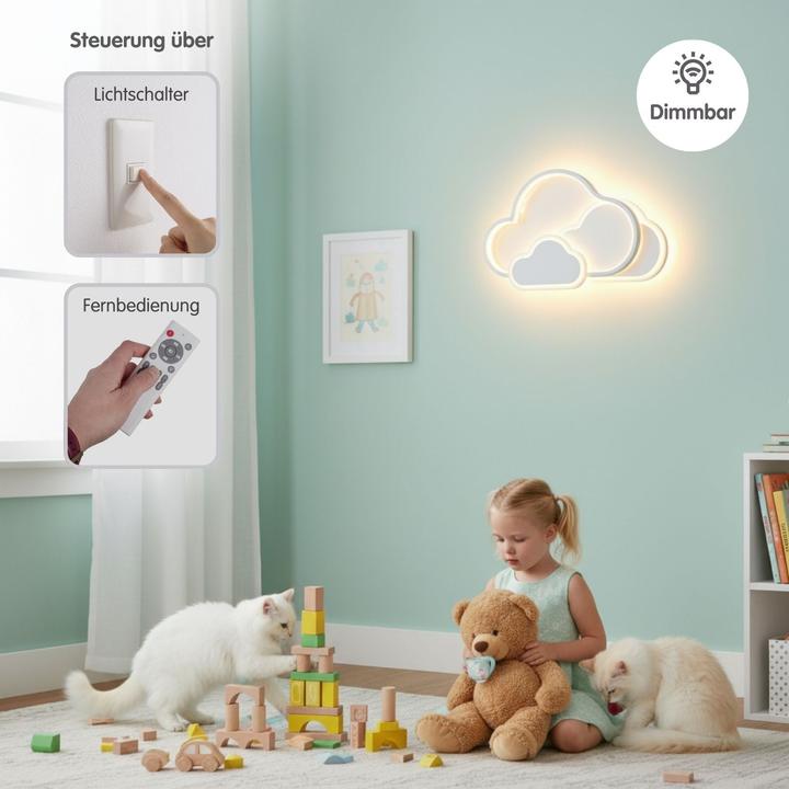 Produktbild Hermex LED Wolken-Deckenleuchte Deckenlampe Lampe Wohnzimmerlampe Leuchte (5400 lm)