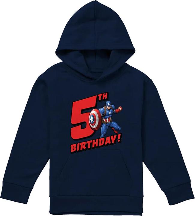 Produktbild Captain America 5th Birthday Kapuzenpullover Zum Überziehen (116)