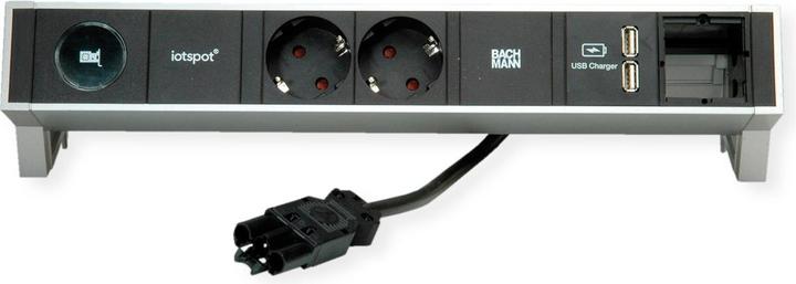 Actual product image Bachmann DESK2 1xIOTspot 2xCEE7/3 USB Charger 1xABD 0.2m GST18 (3x, CEE 7/3)