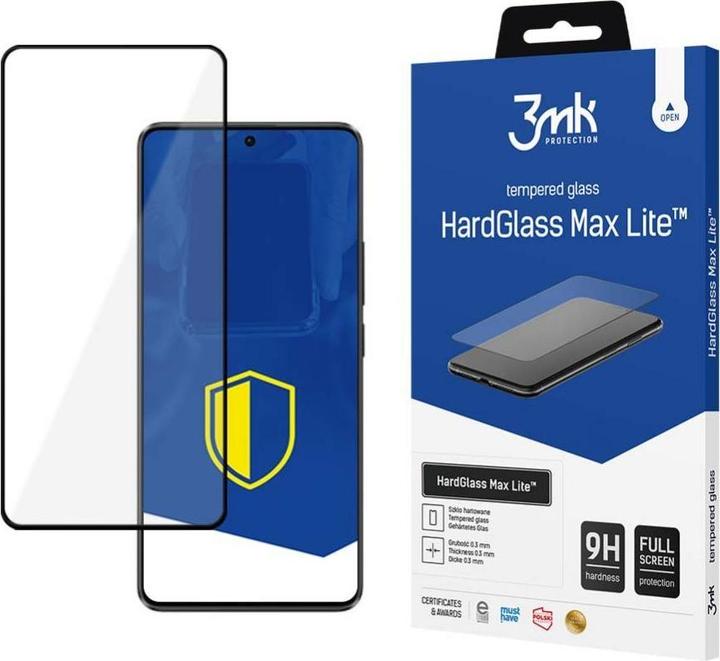 Actual product image 3MK HardGlass Max Lite Poco X6 Pro 5G czarny/black Fullscreen Glass Lite (1 pcs., Xiaomi Poco X6 Pro)