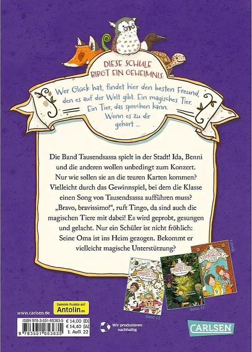 Produktbild Die Schule der magischen Tiere 13: Bravo, bravissimo! (Margit Auer, Deutsch)