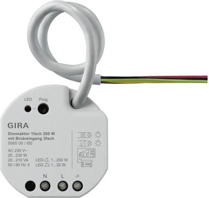 Gira 506500 Dimming actuator 1f 200W UP KNX (Dimming actuator)