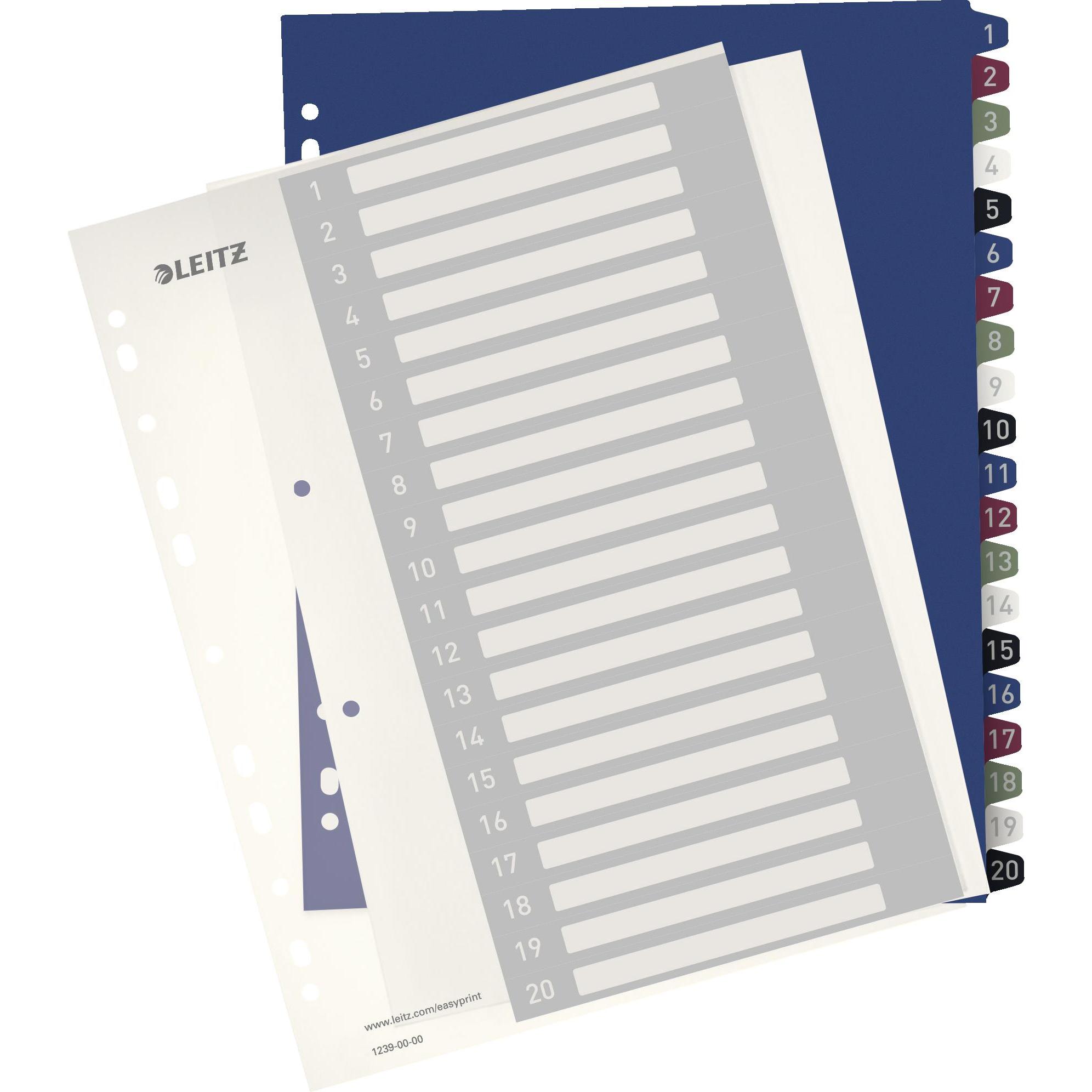 Leitz, Ordner Zubehör, STYLE - PC-beschriftbares Register