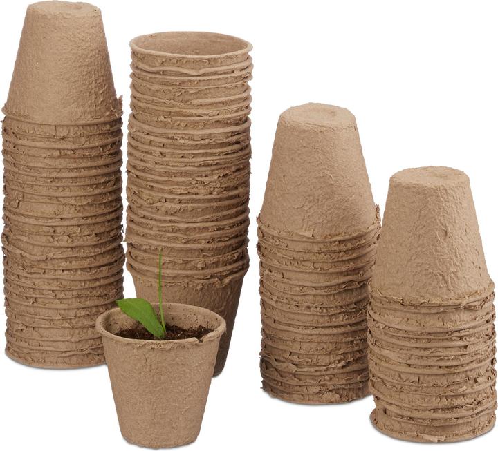 Relaxdays Fibre Pots, Biodegradable
