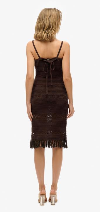 Produktbild Superdry Häkel-Midikleid mit Fransen (XXS)