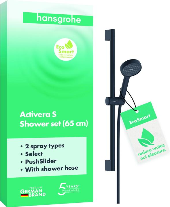 hansgrohe Doucheset avec douchekop économe en eau, doucheslang et douchestang