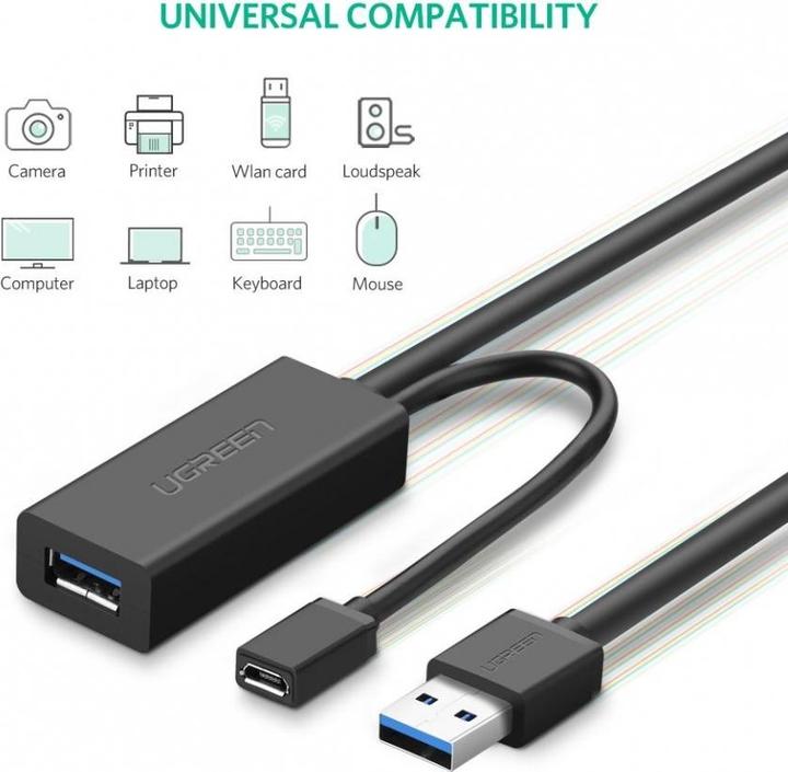 Actual product image Ugreen USB 3.0 Extension Cable with Repeater Signal Booster (5 m, USB 3.0)