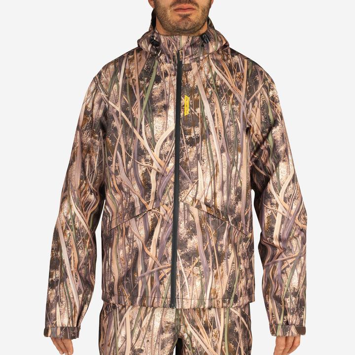 Image du produit Solognac Veste de pluie de chasse camouflage polyester