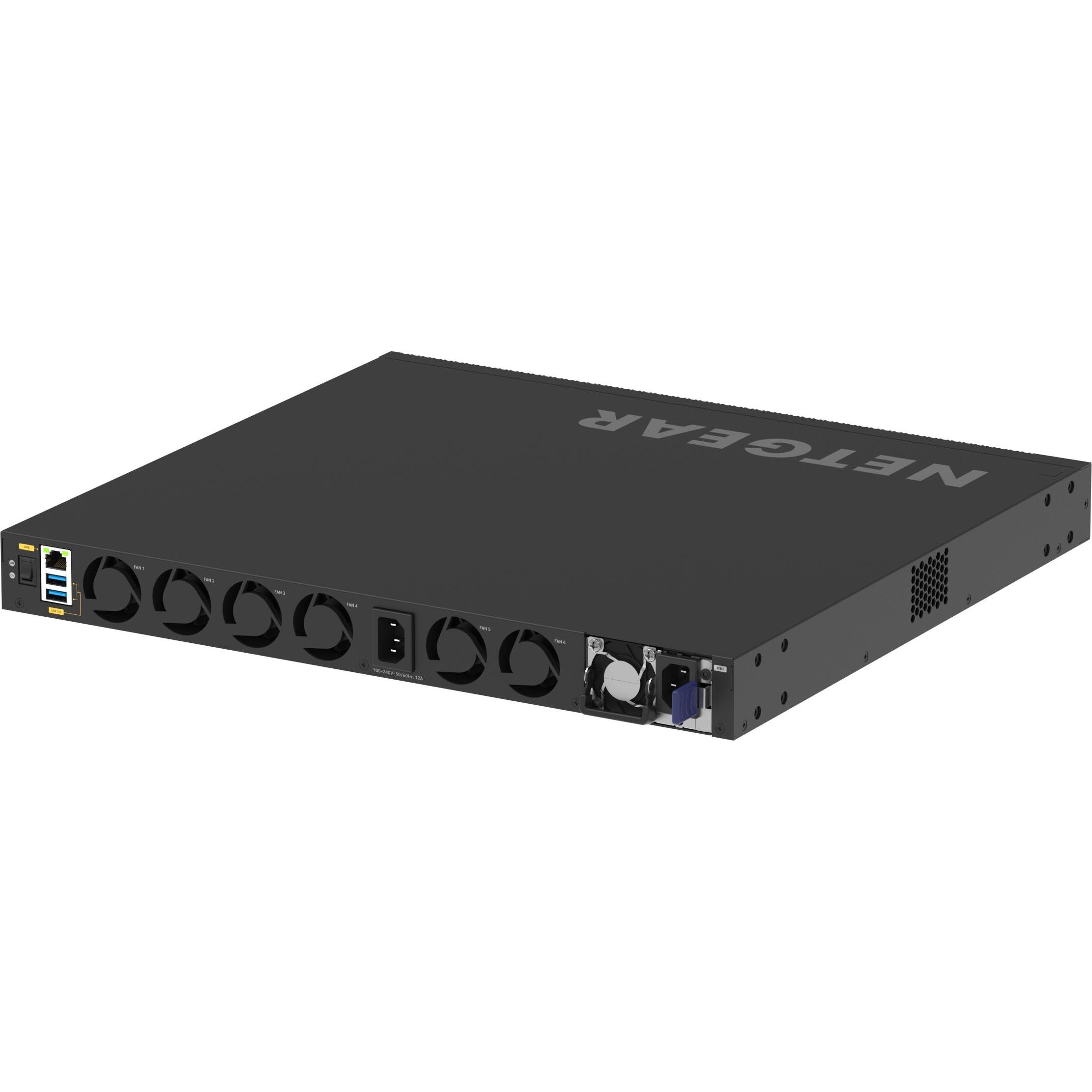 Netgear 48PT M4350-24X8F8V Managed Switch (32 Ports), Netzwerk Switch, Schwarz