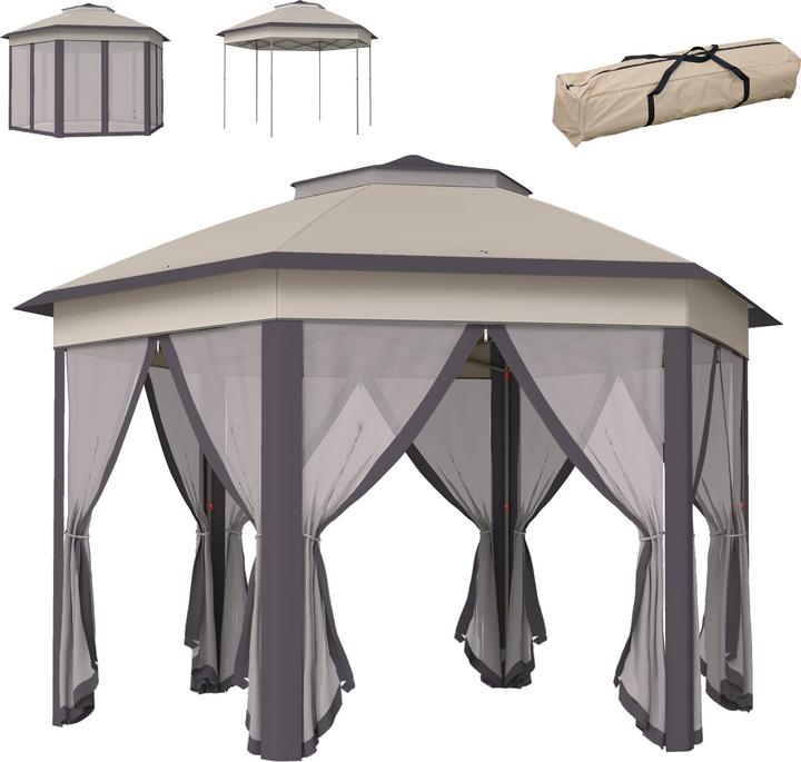 Actual product image Outsunny Folding pavilion with carrier bag (405 cm, 405 cm)