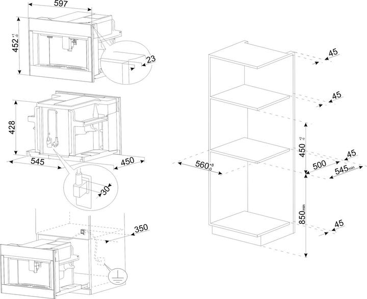 Actual product image Smeg ESPRESSO INBOUW CMS4104B3