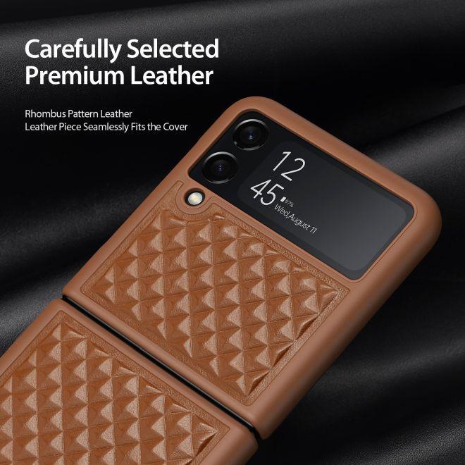 Actual product image Dux Ducis Venice Series Genuine Leather Case (Samsung Galaxy Z Flip4)